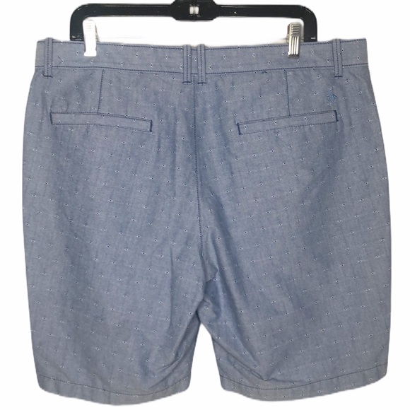 Penguin chambray woven patterned flat front shorts - Picture 2 of 6